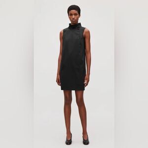 COS Black Sheath Halter Mini Dress